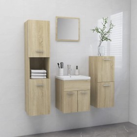 Oak plywood bathroom furniture set by , Bathroom furniture - Ref: Foro24-3070904, Price: 142,89 €, Discount: %