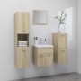 Conjunto de muebles de baño madera contrachapada colo roble de , Muebles de baño - Ref: Foro24-3070904, Precio: 142,89 €, Des...