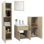 Conjunto de muebles de baño madera contrachapada colo roble de , Muebles de baño - Ref: Foro24-3070904, Precio: 142,89 €, Des...