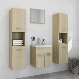 Juego de muebles de baño madera de ingeniería roble Sonoma de , Muebles de baño - Ref: Foro24-3071039, Precio: 177,74 €, Desc...