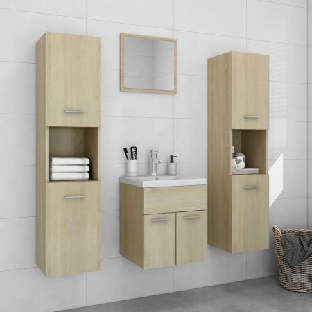 Badezimmermöbel-Set aus Sonoma-Eichenholzwerkstoff von , Badezimmermöbel - Ref: Foro24-3071039, Preis: 177,74 €, Rabatt: %