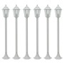 Farolas de jardín aluminio blancas E27 110 cm 6 unidades de , Iluminación de exterior - Ref: Foro24-44215, Precio: 158,22 €, ...