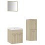 Conjunto de muebles de baño madera contrachapada colo roble de , Muebles de baño - Ref: Foro24-3071174, Precio: 163,99 €, Des...