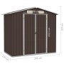 Cobertizo de jardín acero galvanizado marrón 205x129x183 cm de , Cobertizos - Ref: Foro24-46300, Precio: 310,05 €, Descuento: %