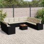 11-piece garden sofa set and black synthetic rattan cushions by , Garden sets - Ref: Foro24-3257848, Price: 733,07 €, Discoun...