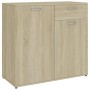 Sonoma oak plywood sideboard 80x36x75 cm by , Sideboards - Ref: Foro24-801835, Price: 100,32 €, Discount: %