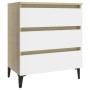 White plywood and Sonoma oak sideboard 60x35x69 cm by , Sideboards - Ref: Foro24-806099, Price: 71,39 €, Discount: %