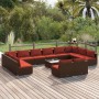 Set muebles de jardín 13 piezas cojines ratán sintético marrón de , Conjuntos de jardín - Ref: Foro24-3102147, Precio: 1,00 €...