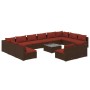 Set muebles de jardín 13 piezas cojines ratán sintético marrón de , Conjuntos de jardín - Ref: Foro24-3102147, Precio: 1,00 €...