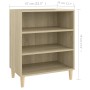 Aparador de madera contrachapada roble Sonoma 57x35x70 cm de , Aparadores - Ref: Foro24-806052, Precio: 40,99 €, Descuento: %