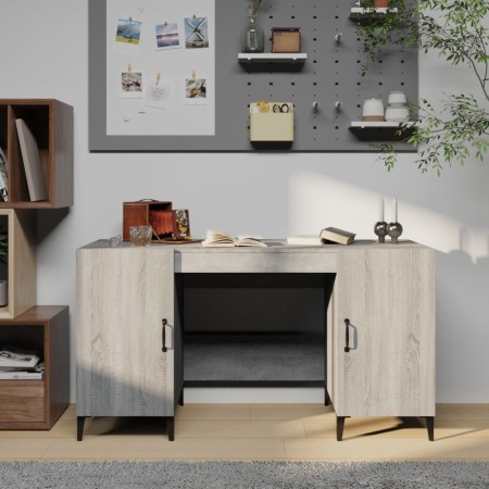 Sonoma gray plywood desk 140x50x75 cm by , Desks - Ref: Foro24-817553, Price: 112,37 €, Discount: %