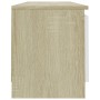 Sonoma Oak White Chipboard TV Cabinet 120x30x35.5 cm by , TV Furniture - Ref: Foro24-800572, Price: 72,82 €, Discount: %