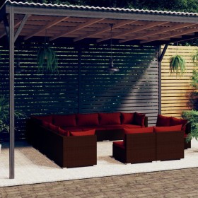 Garden furniture set 13 pieces with brown synthetic rattan cushions by , Garden sets - Ref: Foro24-3102859, Price: 1,00 €, Di...