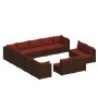 Set de muebles de jardín 13 pzas cojines ratán sintético marrón de , Conjuntos de jardín - Ref: Foro24-3102859, Precio: 1,00 ...