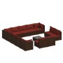 Garden furniture set 14 pieces and brown synthetic rattan cushions by , Garden sets - Ref: Foro24-3102867, Price: 1,00 €, Dis...