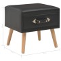 Mesita de noche negro 40x35x40 cm cuero sintético de vidaXL, Mesitas de noche - Ref: Foro24-247537, Precio: 54,93 €, Descuent...