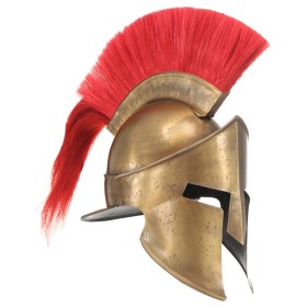 Griechischer Kriegerhelm, Nachbildung einer lebendigen Rolle aus Stahl und Messing von , Sammelwaffen - Ref: Foro24-286227, P...