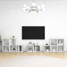 Living room furniture 8 pieces white engineered wood by , TV Furniture - Ref: Foro24-3080060, Price: 177,99 €, Discount: %