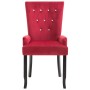 Dining chairs with red velvet armrests 2 units by , dining chairs - Ref: Foro24-276920, Price: 337,43 €, Discount: %