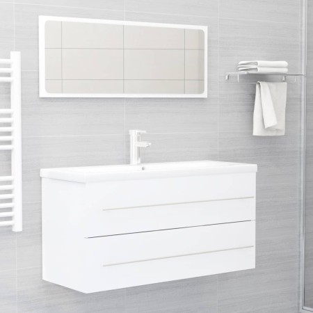 Juego de muebles de baño 2 pzas madera contrachapada blanco de , Muebles de baño - Ref: Foro24-804854, Precio: 74,46 €, Descu...