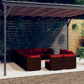 Garden furniture set 12 pieces brown synthetic rattan cushions by , Garden sets - Ref: Foro24-3102843, Price: 1,00 €, Discoun...