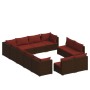 Set de muebles de jardín 12 pzas cojines ratán sintético marrón de , Conjuntos de jardín - Ref: Foro24-3102843, Precio: 1,00 ...