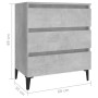 Concrete gray plywood sideboard 60x35x69 cm by , Sideboards - Ref: Foro24-806098, Price: 77,69 €, Discount: %