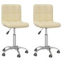 Swivel dining chairs 2 units synthetic cream leather by , dining chairs - Ref: Foro24-334347, Price: 118,01 €, Discount: %