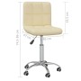 Swivel dining chairs 2 units synthetic cream leather by , dining chairs - Ref: Foro24-334347, Price: 118,01 €, Discount: %