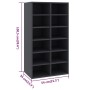 Gray plywood shoe cabinet 54x34x100.5 cm by , Shoe racks and shoe organizers - Ref: Foro24-800398, Price: 71,56 €, Discount: %