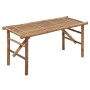 Folding garden bench with bamboo cushion 118 cm by , garden benches - Ref: Foro24-3063870, Price: 75,99 €, Discount: %