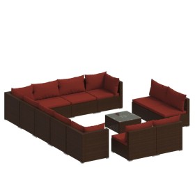 Garden furniture set 13 pieces and brown synthetic rattan cushions by , Garden sets - Ref: Foro24-3102851, Price: 1,00 €, Dis...