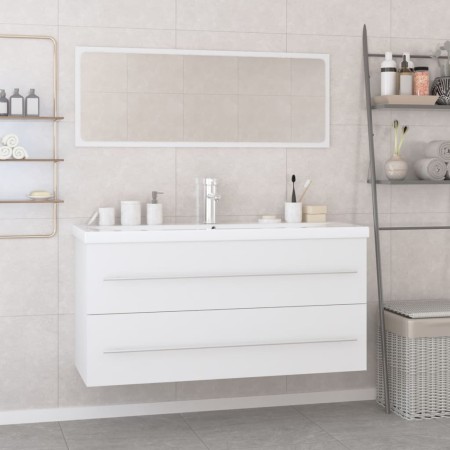 Set of white plywood bathroom furniture by , Bathroom furniture - Ref: Foro24-3152853, Price: 290,36 €, Discount: %