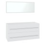 Set of white plywood bathroom furniture by , Bathroom furniture - Ref: Foro24-3152853, Price: 290,36 €, Discount: %