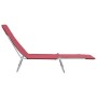 Folding sun loungers, 2 units, red steel and fabric by , Loungers - Ref: Foro24-44301, Price: 84,76 €, Discount: %