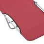 Folding sun loungers, 2 units, red steel and fabric by , Loungers - Ref: Foro24-44301, Price: 84,76 €, Discount: %