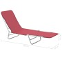 Folding sun loungers, 2 units, red steel and fabric by , Loungers - Ref: Foro24-44301, Price: 84,76 €, Discount: %