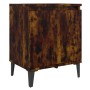 Bedside table with smoked oak metal legs 40x30x50 cm by vidaXL, Nightstands - Ref: Foro24-813116, Price: 35,61 €, Discount: %