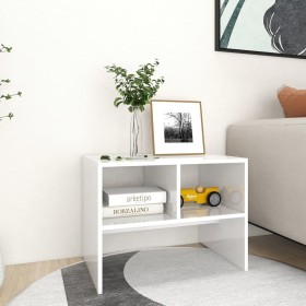 Mesa auxiliar madera contrachapada blanco brillante 60x40x45 cm de , Mesas auxiliares - Ref: Foro24-806711, Precio: 34,91 €, ...