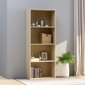 4-stufiges Regal aus Eichensperrholz, 60 x 30 x 151,5 cm von , Bücherregale und Regale - Ref: Foro24-800984, Preis: 84,99 €, ...