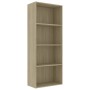 4-tier oak plywood shelf 60x30x151.5cm by , Bookcases and shelves - Ref: Foro24-800984, Price: 84,95 €, Discount: %