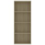 4-tier oak plywood shelf 60x30x151.5cm by , Bookcases and shelves - Ref: Foro24-800984, Price: 84,95 €, Discount: %