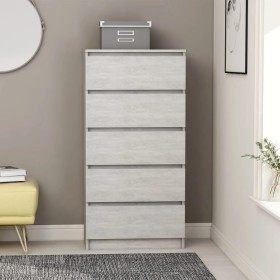 Sideboard with gray concrete plywood drawers 60x35x121 cm by , Sideboards - Ref: Foro24-801413, Price: 129,99 €, Discount: %