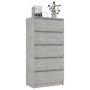 Aparador con cajones contrachapada gris hormigón 60x35x121 cm de , Aparadores - Ref: Foro24-801413, Precio: 129,49 €, Descuen...