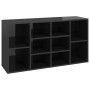 Banco zapatero madera contrachapada negro brillo 103x30x54,5 cm de , Zapateros y organizadores de calzado - Ref: Foro24-80329...