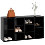 Banco zapatero madera contrachapada negro brillo 103x30x54,5 cm de , Zapateros y organizadores de calzado - Ref: Foro24-80329...