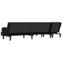 L-förmiges Schlafsofa aus schwarzem Samt 260x140x70 cm von , Sofas - Ref: Foro24-3157245, Preis: 406,79 €, Rabatt: %