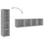 TV stand made of gray concrete plywood 142.5x35x36.5cm by , TV Furniture - Ref: Foro24-805547, Price: 68,67 €, Discount: %