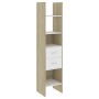 White and oak plywood shelf 40x35x180 cm by , Bookcases and shelves - Ref: Foro24-803421, Price: 108,34 €, Discount: %