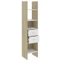 White and oak plywood shelf 40x35x180 cm by , Bookcases and shelves - Ref: Foro24-803421, Price: 108,34 €, Discount: %